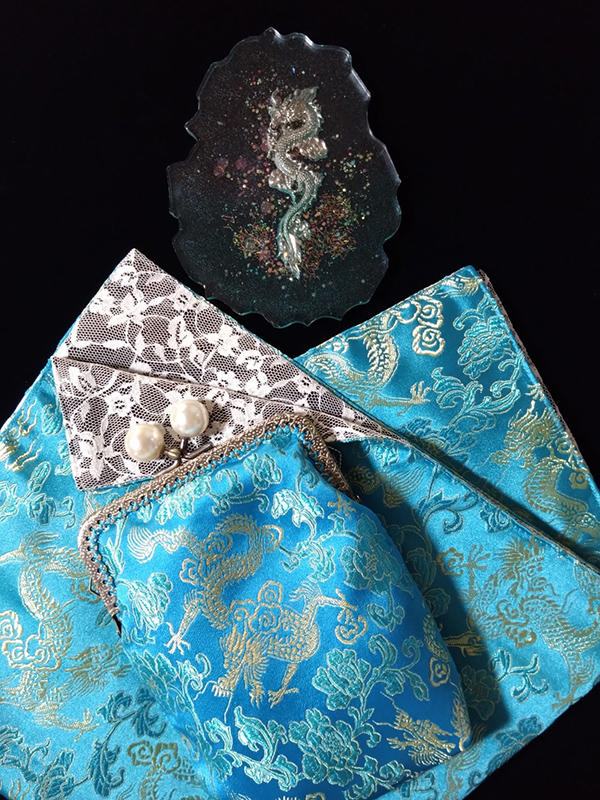 龍タロットクロス、龍タロットカードケース、カード浄化トレー